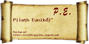Pilath Euniké névjegykártya